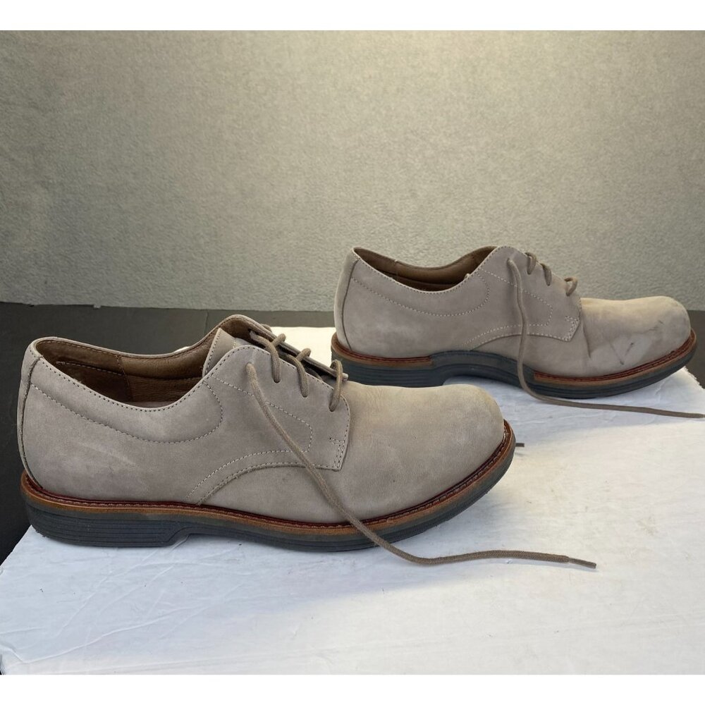Dansko Shoes Mens Size 44 Tan Taupe Josh Oxford Nubuck Suede Leather Brogue‎